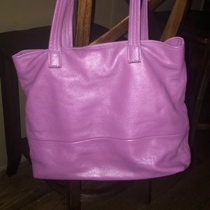 Freshly picked shoulder bag. Purple orchid